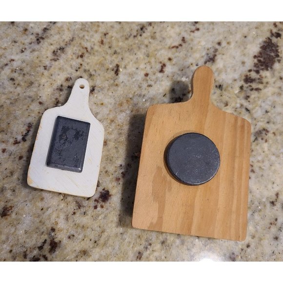 Accents Vtg Wooden Cutting Boards Veggies Cheese Meat Mini Fridge Charcuterie Poshmark